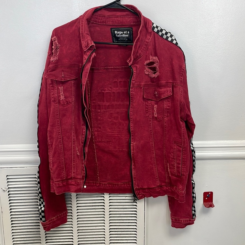 Racer denim set: Jacket